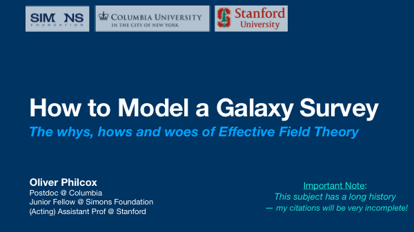 How to Model a Galaxy Survey