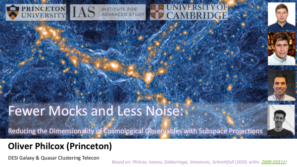 Fewer Mocks and Less Noise: Reducing the Dimensionality of Cosmological Observables with Subspace Projections